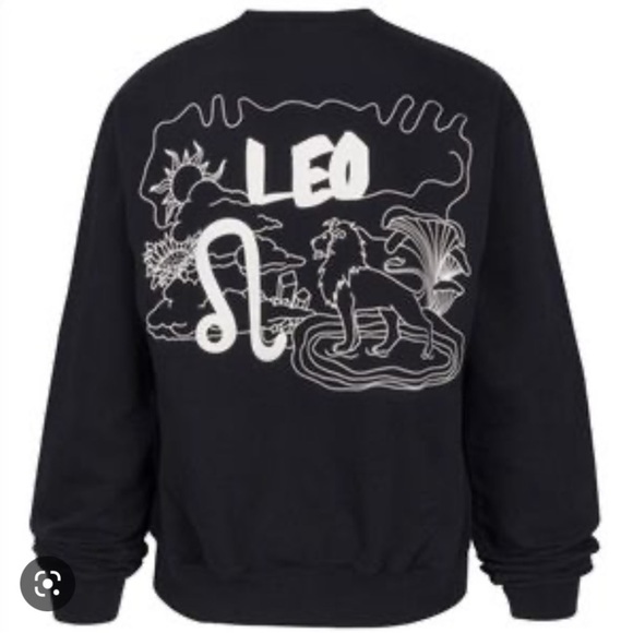 Good American plus size Black Zodiac Leo Graphic crewneck sweatshirt new w tags - Picture 1 of 7